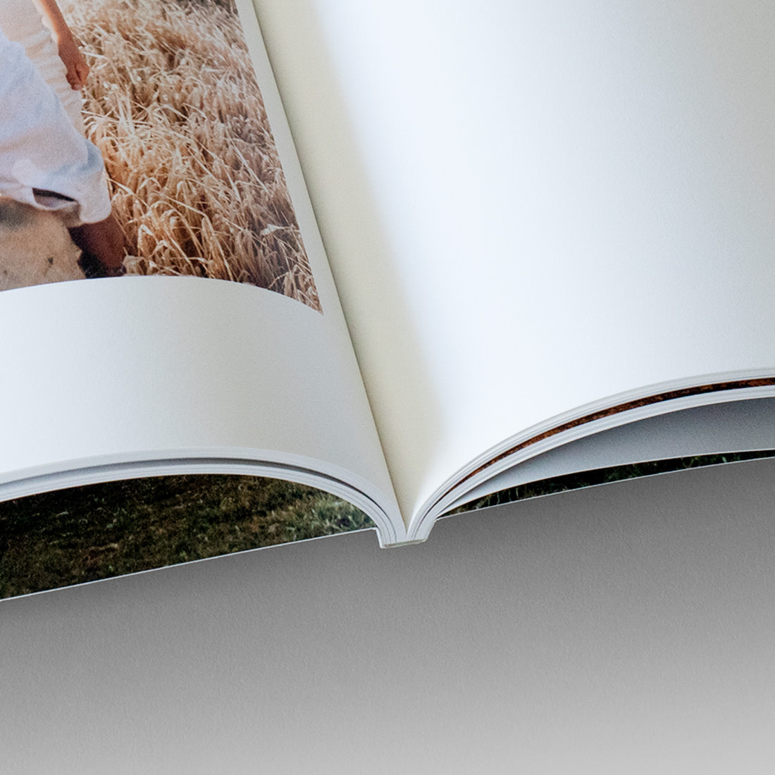Close up of PUR binding on Baby Magazines