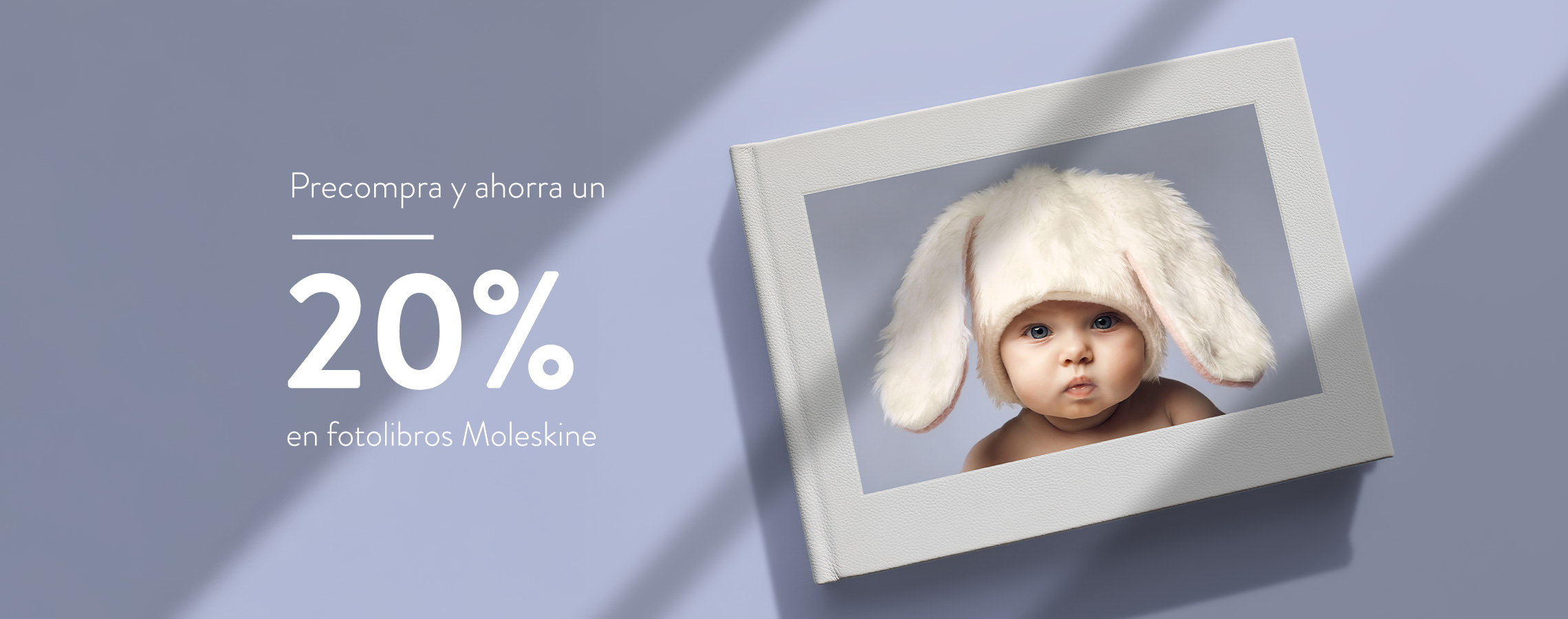 Precompra y ahorra un 20% en fotolibros Moleskine.