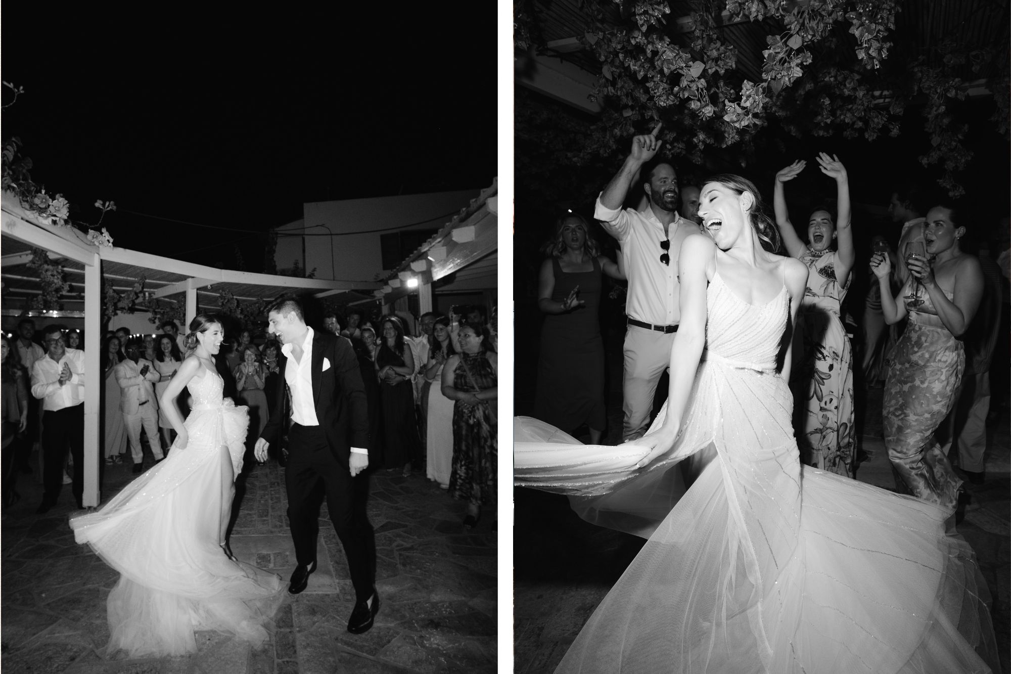 Couple dancing on their wedding day