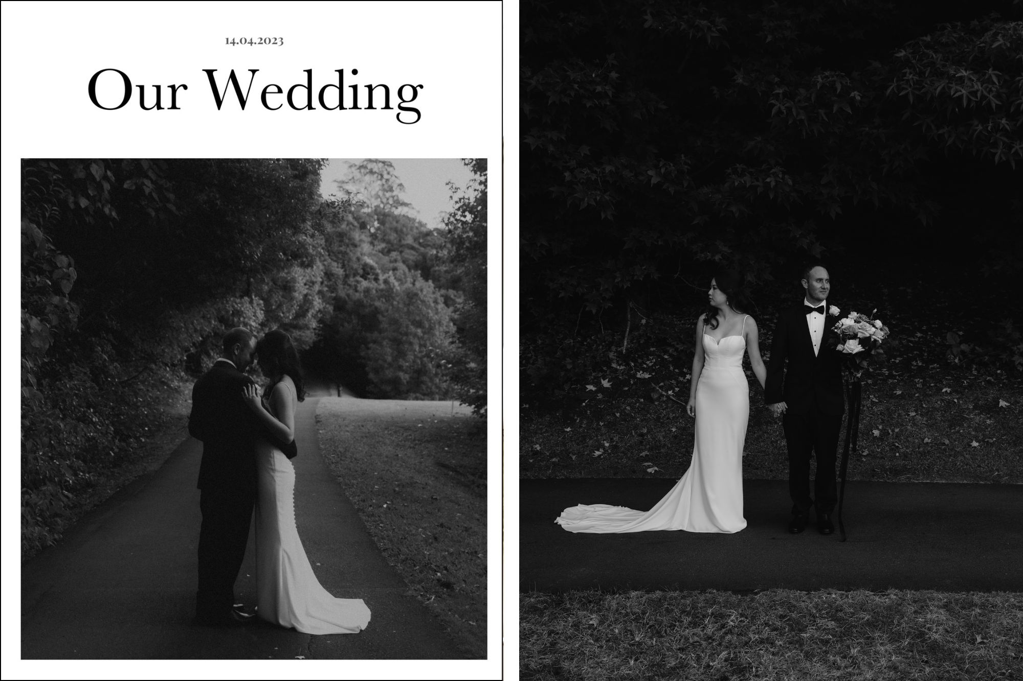 Couple posing for wedding photography