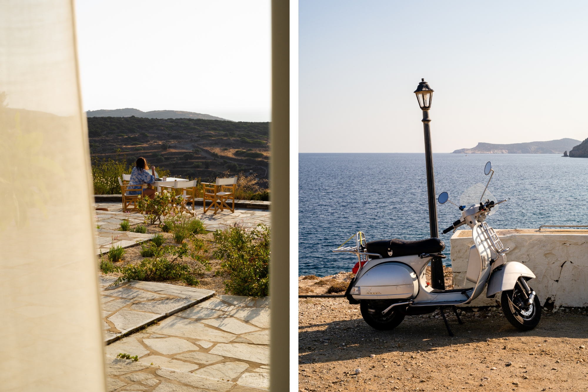 Moterbike with ocean view