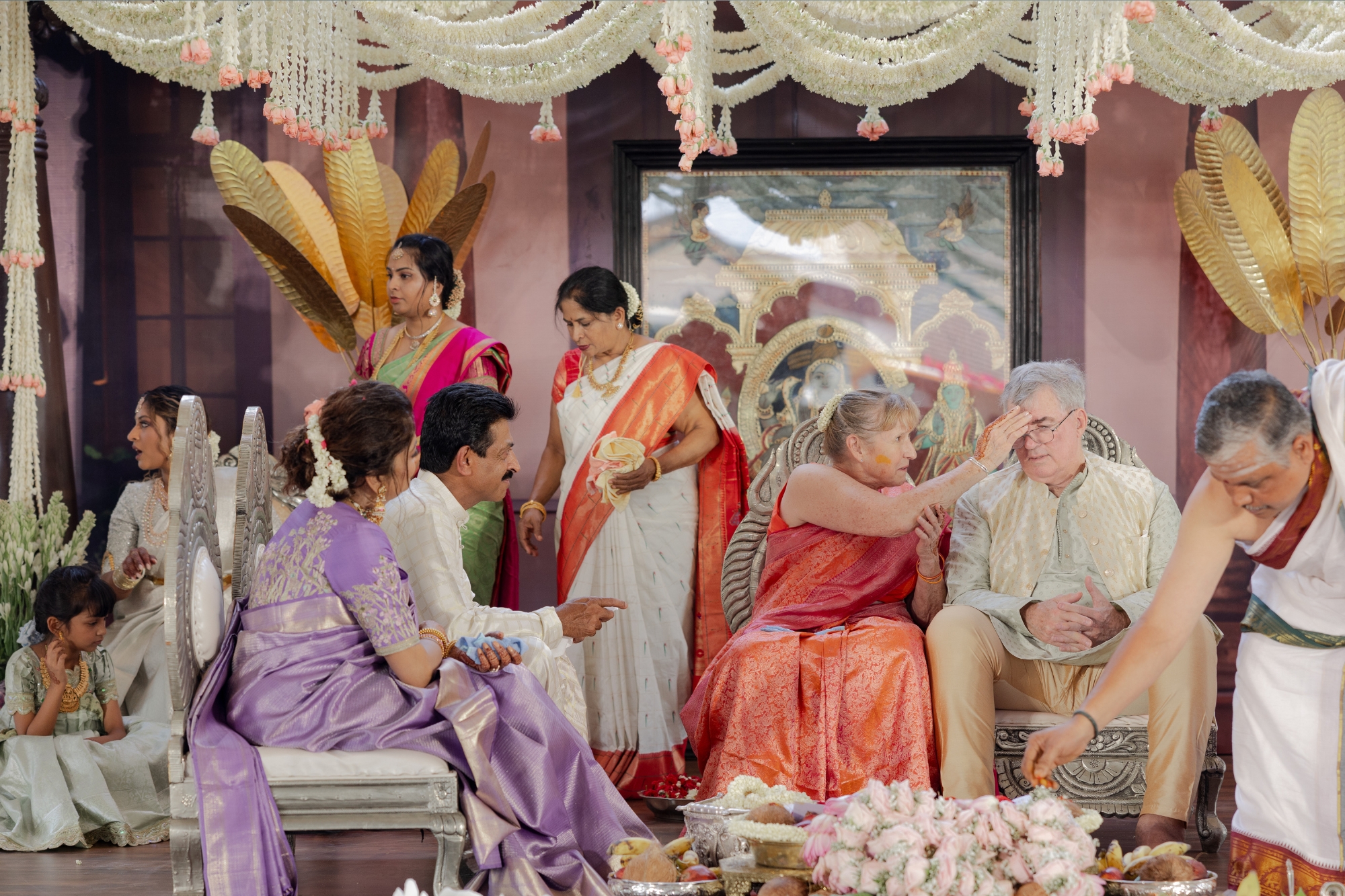 Family at a cultural wedding